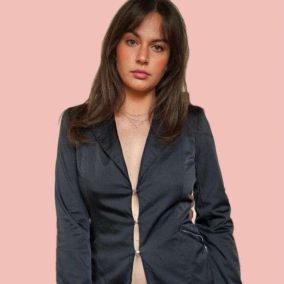 Vintage Y2K Made-in-USA Office Siren Blazer Guess Collection - Picture 1 of 8